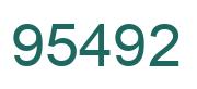 Number 95492 green image