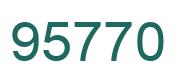 Number 95770 green image