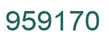 Number 959170 green image