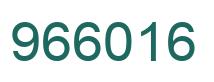 Number 966016 green image