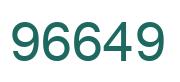Number 96649 green image