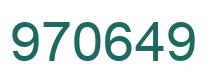 Number 970649 green image