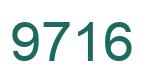 Number 9716 green image