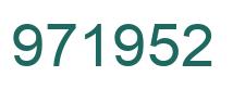Number 971952 green image