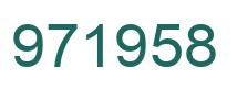 Number 971958 green image