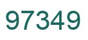 Number 97349 green image