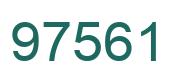 Number 97561 green image