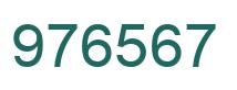 Number 976567 green image