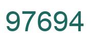 Number 97694 green image