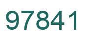 Number 97841 green image