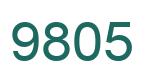 Número 9805 imagen verde