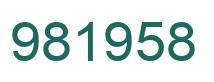 Number 981958 green image