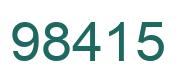 Number 98415 green image