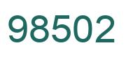 Number 98502 green image