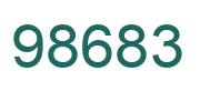 Number 98683 green image