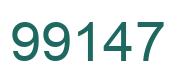 Number 99147 green image