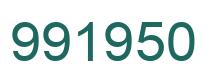 Number 991950 green image