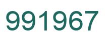 Number 991967 green image