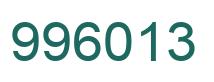 Number 996013 green image