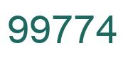 Number 99774 green image