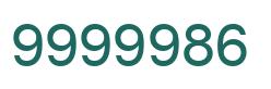 Número 9999986 imagen verde