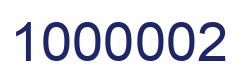Number 1000002 blue image