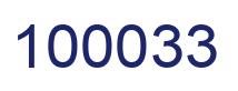 Number 100033 blue image