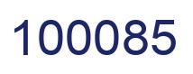 Number 100085 blue image