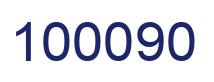 Number 100090 blue image