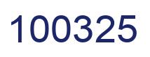 Number 100325 blue image