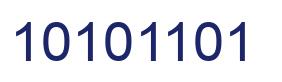 Number 10101101 blue image
