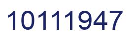 Número 10111947 imagen azul