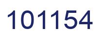 Number 101154 blue image