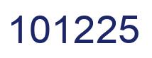 Number 101225 blue image