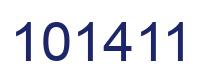 Number 101411 blue image