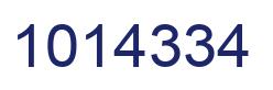 Number 1014334 blue image