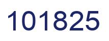 Number 101825 blue image