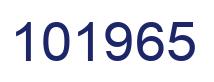 Number 101965 blue image