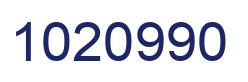 Number 1020990 blue image