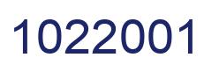 Number 1022001 blue image