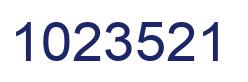 Number 1023521 blue image