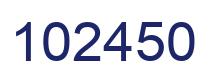 Number 102450 blue image