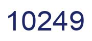 Number 10249 blue image