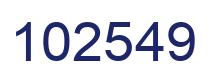 Number 102549 blue image