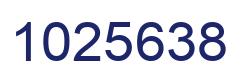 Number 1025638 blue image