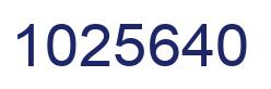 Number 1025640 blue image