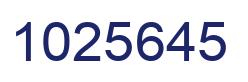 Number 1025645 blue image