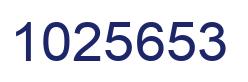 Number 1025653 blue image
