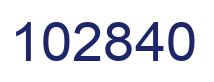 Number 102840 blue image