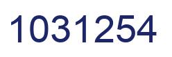 Number 1031254 blue image